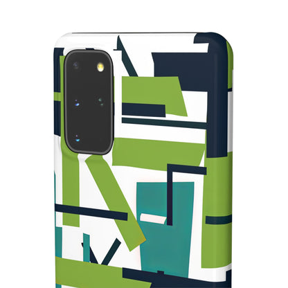 Green Geometry Glide Samsung S20 - Slim Phone Case