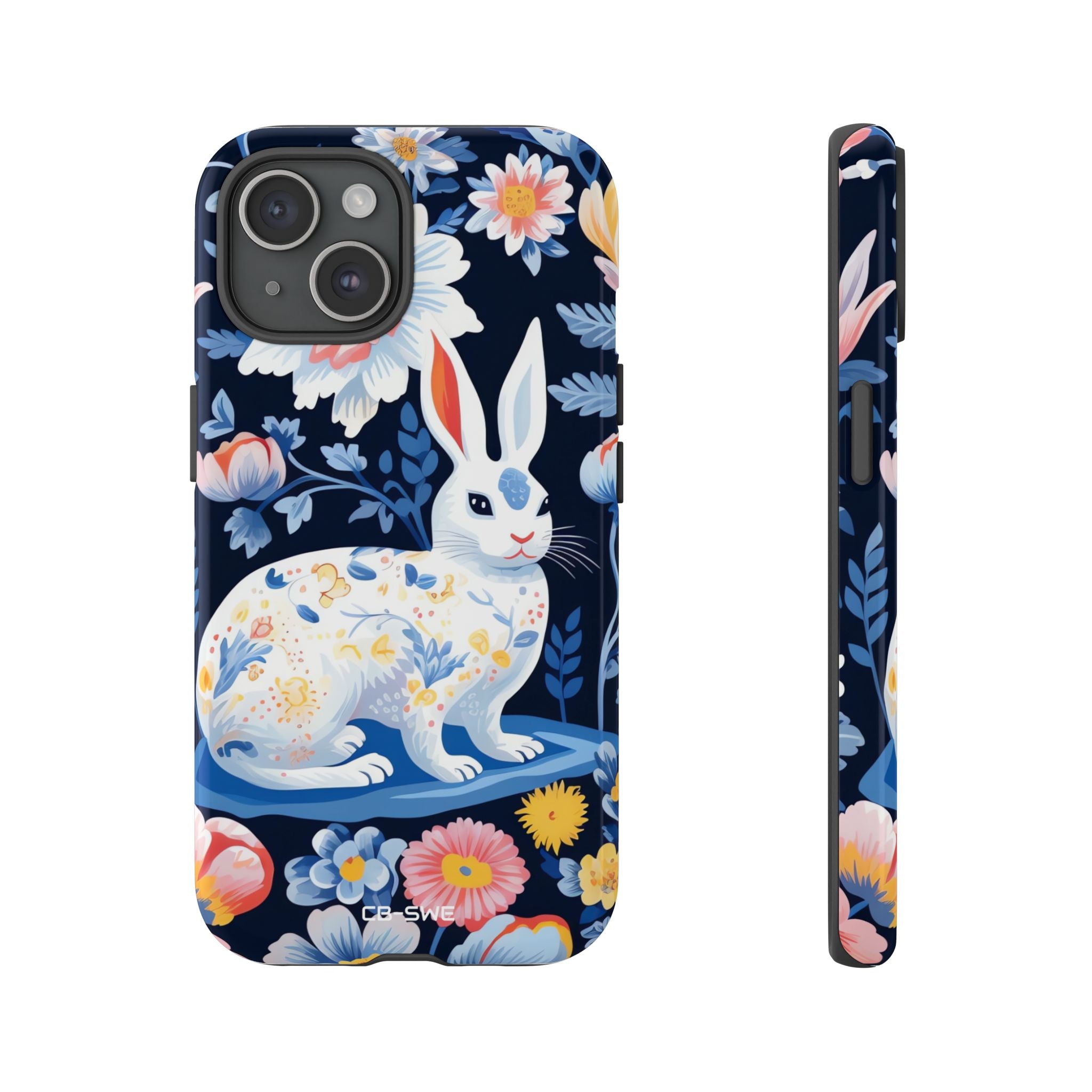 Floral Rabbit Dances - iPhone Case