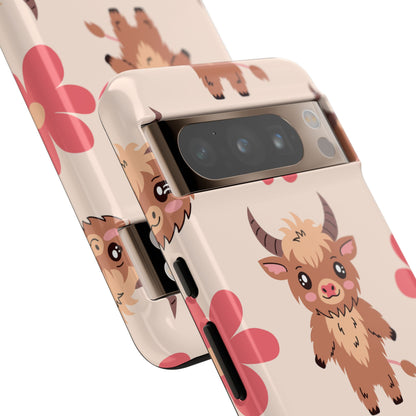 Cute Cattle & Flowers - Google Pixel Case