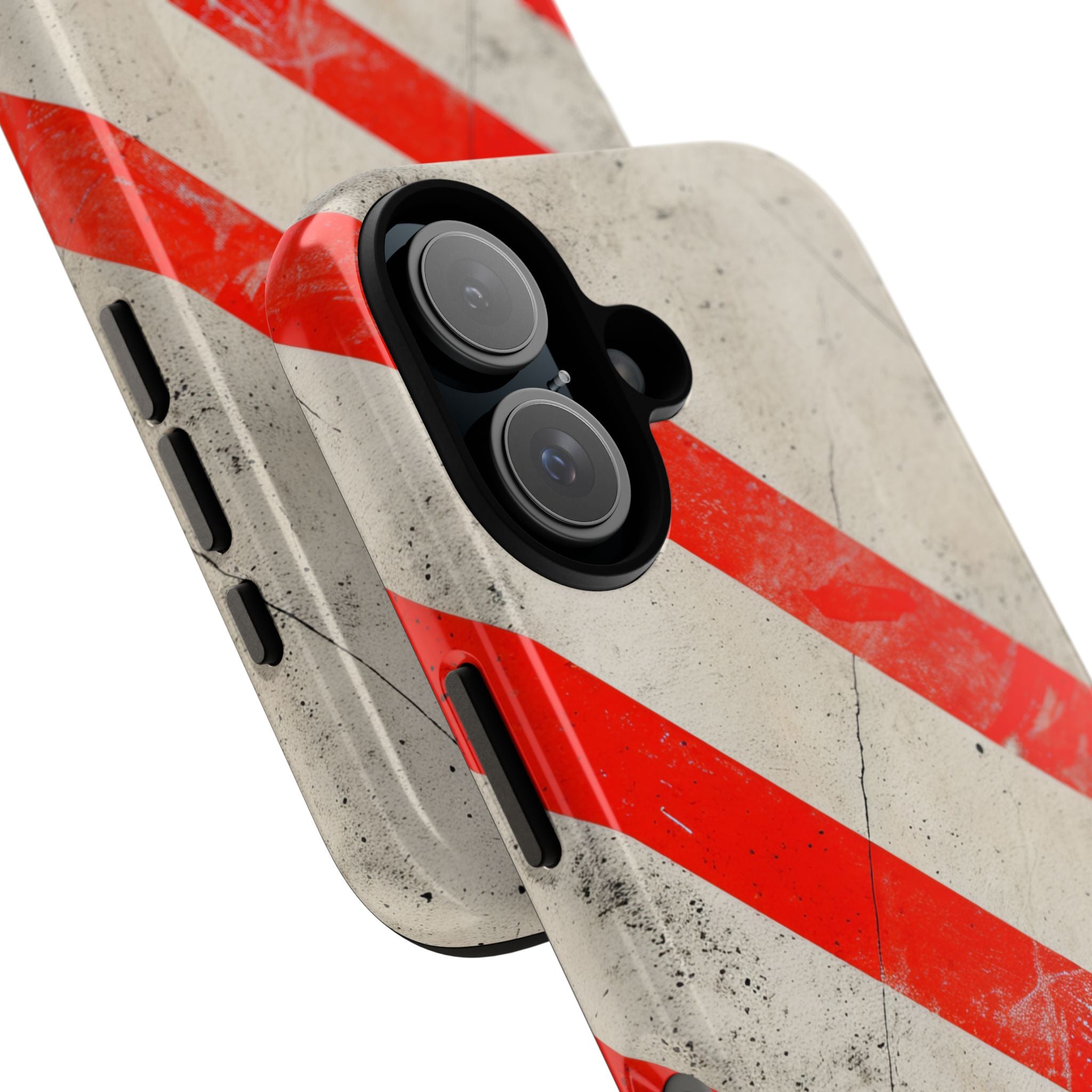 Striker Crimson Stripes iPhone 16 - Tough Phone Case