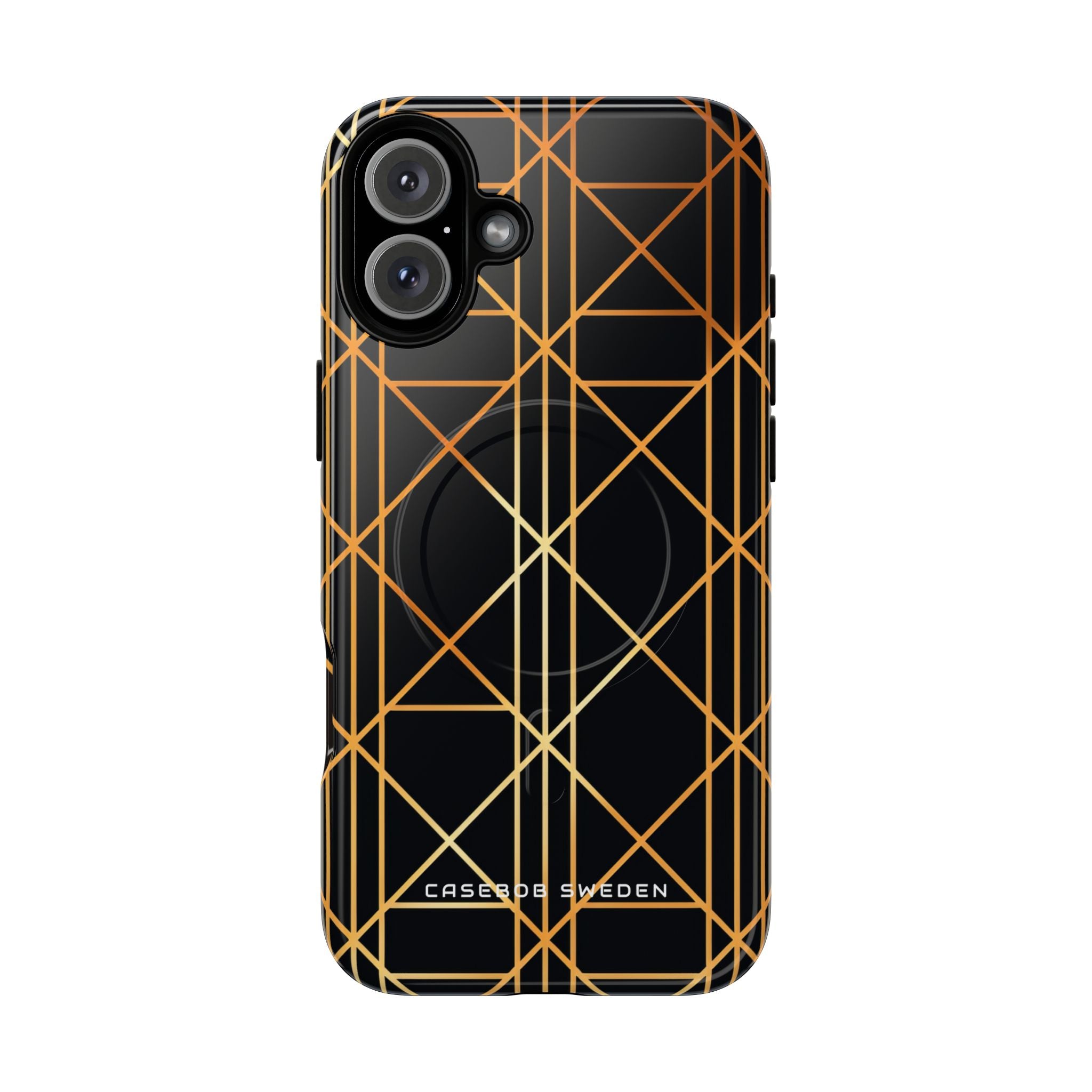 Golden Geometric Elegance iPhone 16 | Tough+ Phone Case