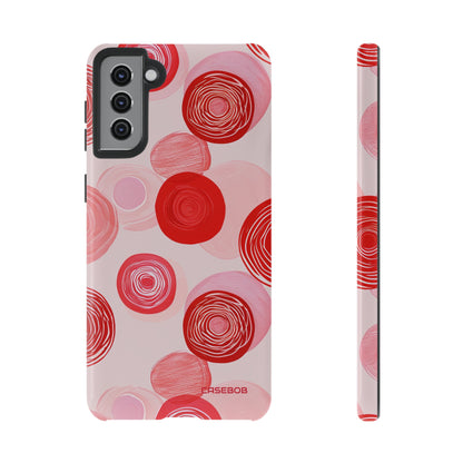 Crimson Circle Minimalism - Protective Phone Case