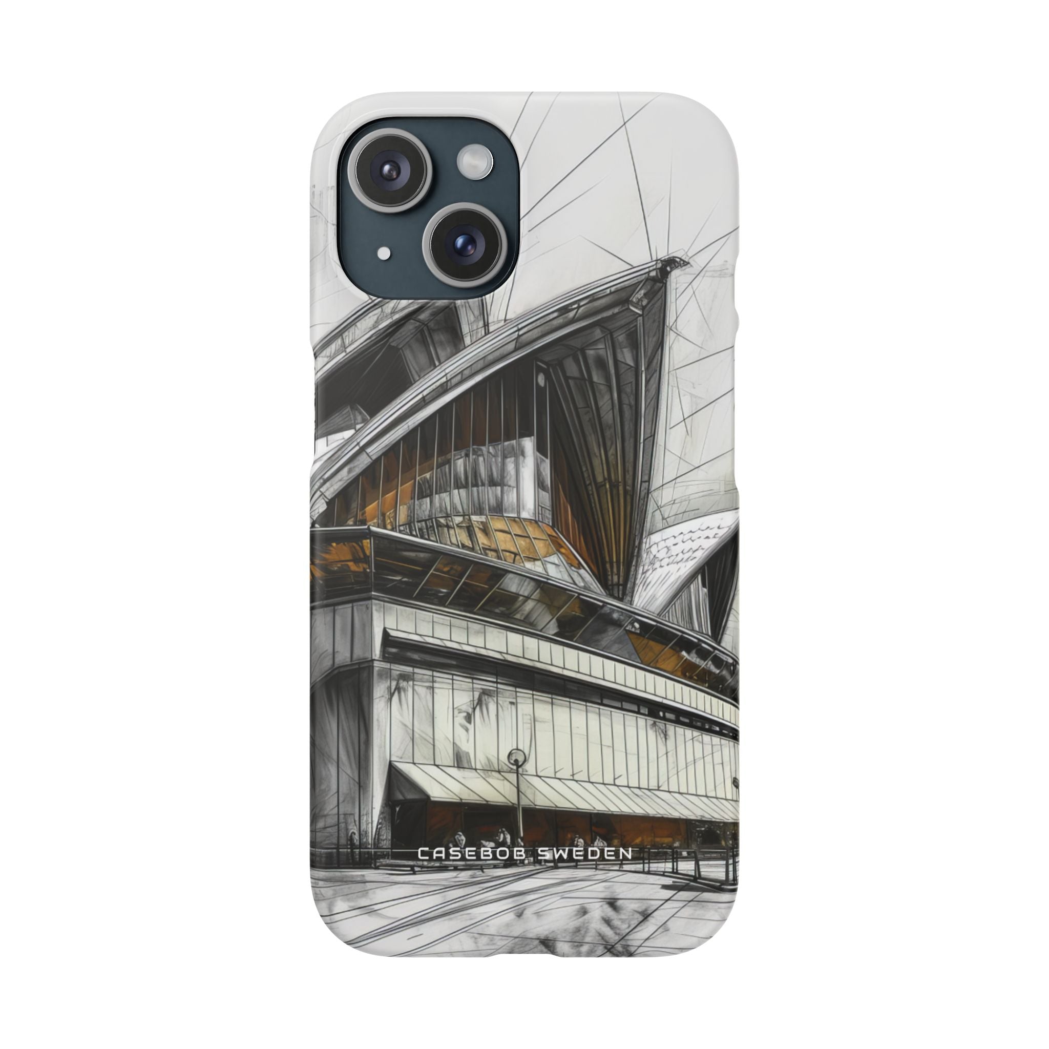 Architectural Curves in Line Formation iPhone 15 - Slim Phone Case