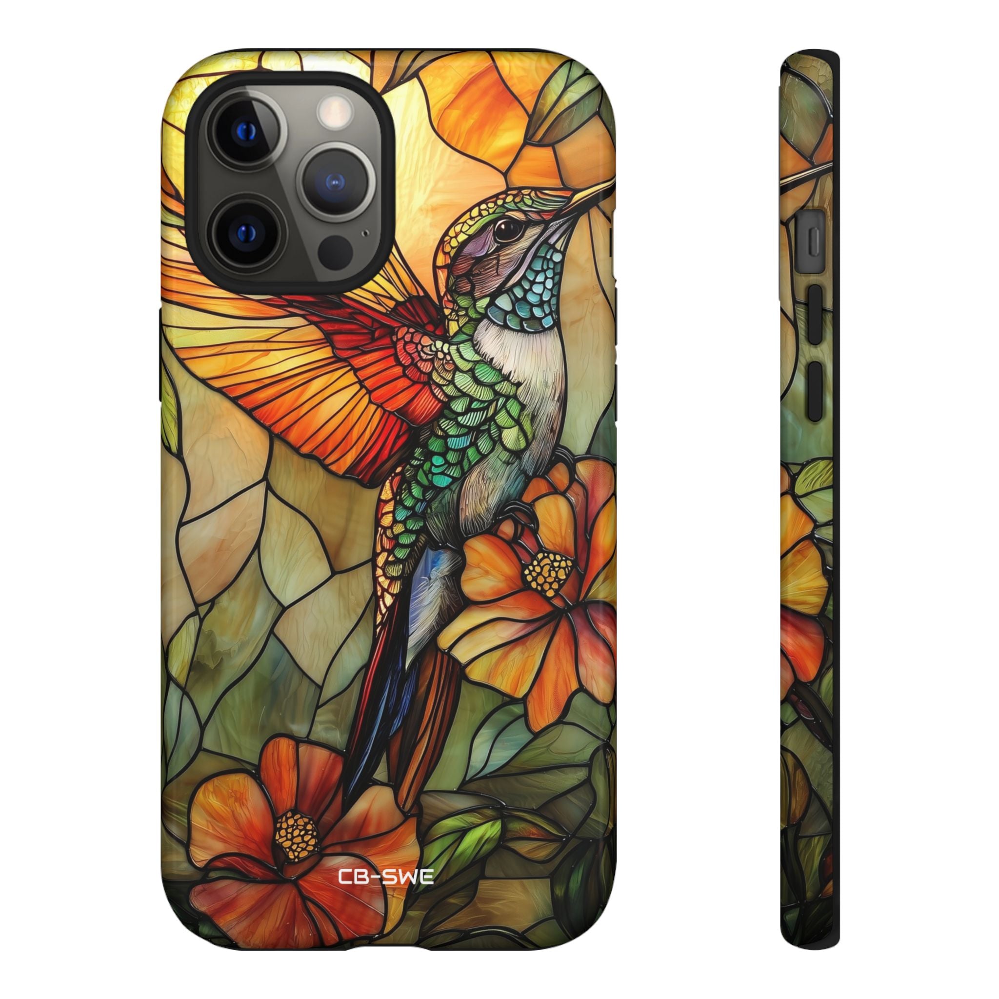 Hummingbird Dances Among Flowers - iPhone Case
