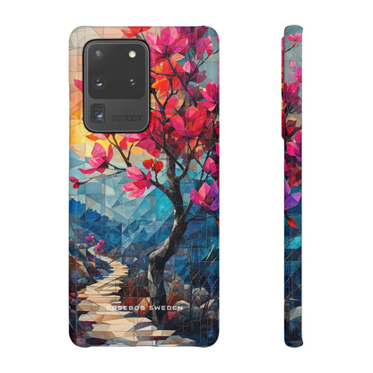 Vibrant Geometric Tree Landscape Samsung S20 - Slim Phone Case