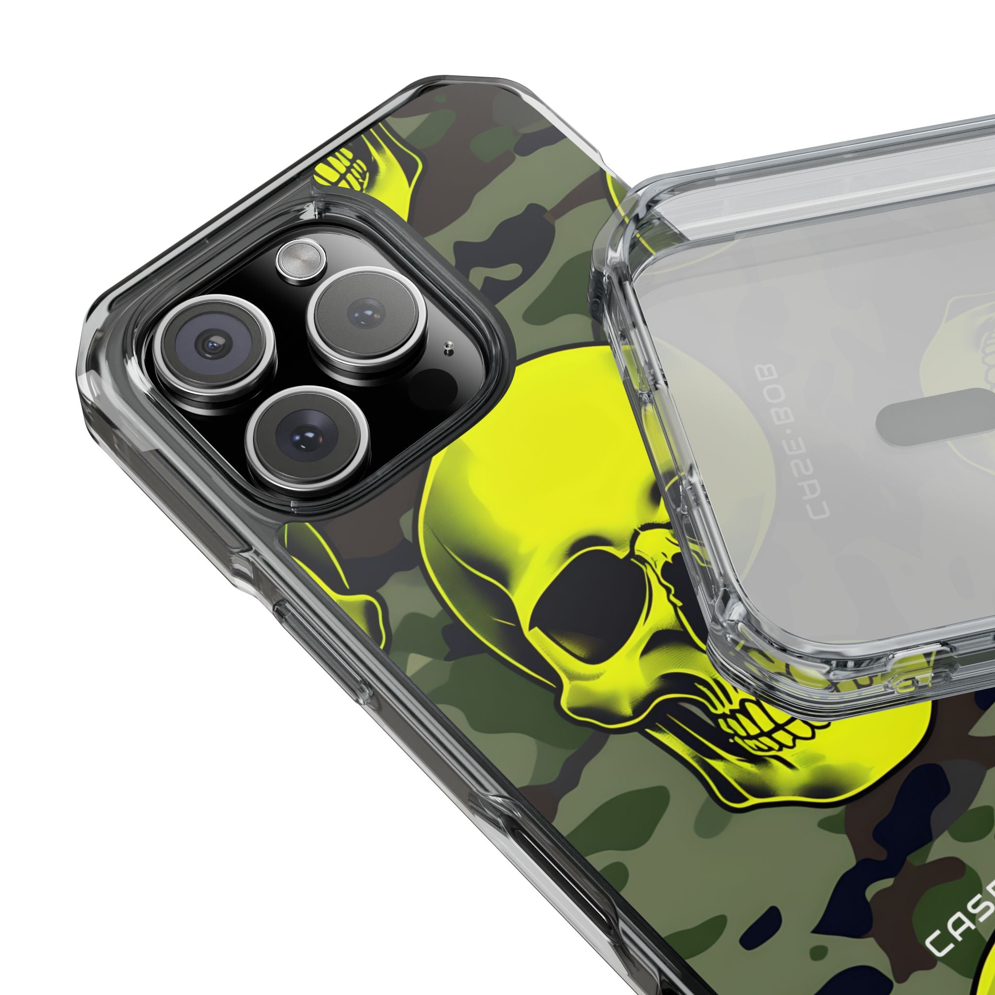 Neon Skull Camo iPhone 16 Pro Case - Impact