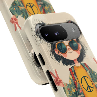 Peace Pigtails Google Pixel 9 Case - Tough