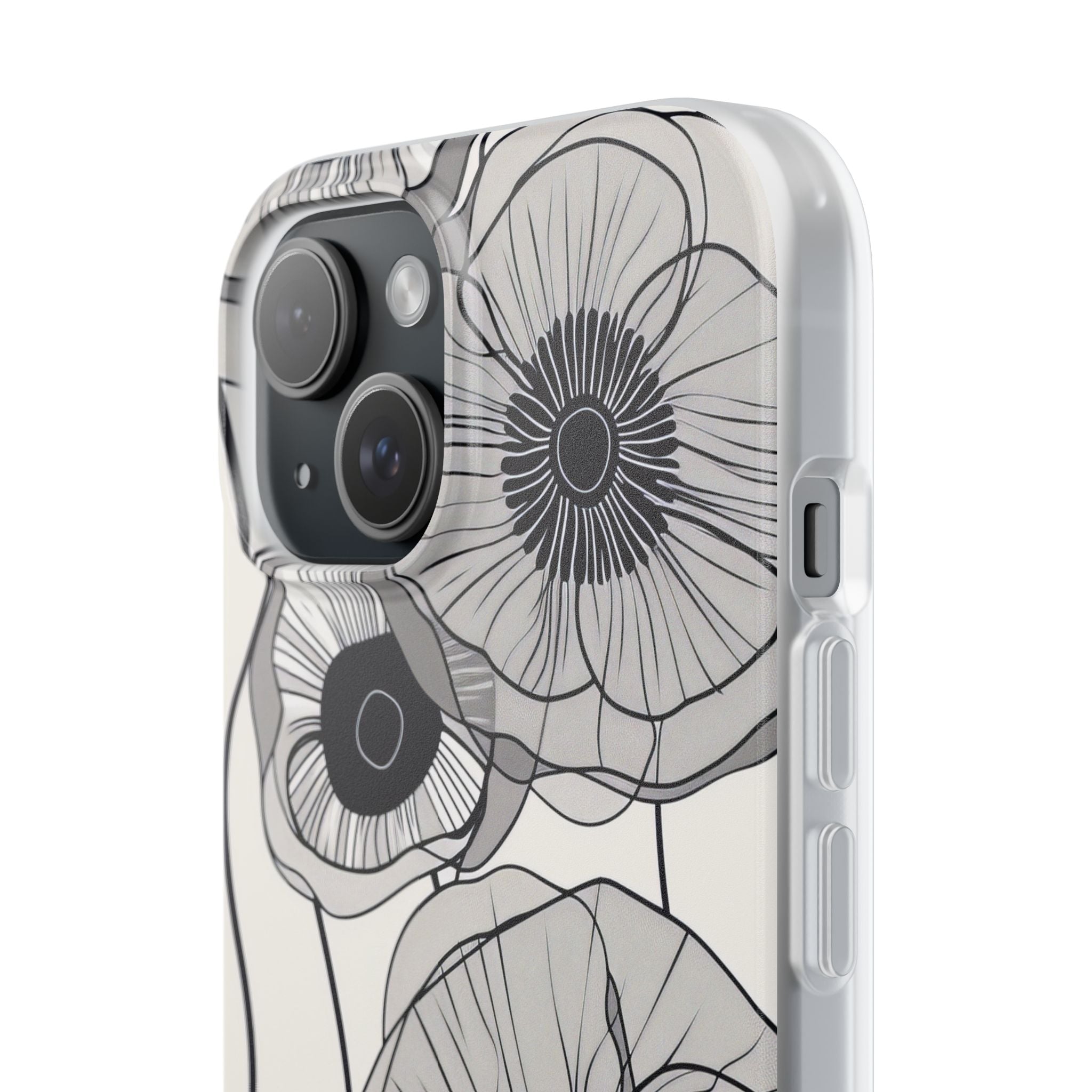 Modern Minimalist Flowers iPhone 15 - Flexi Phone Case