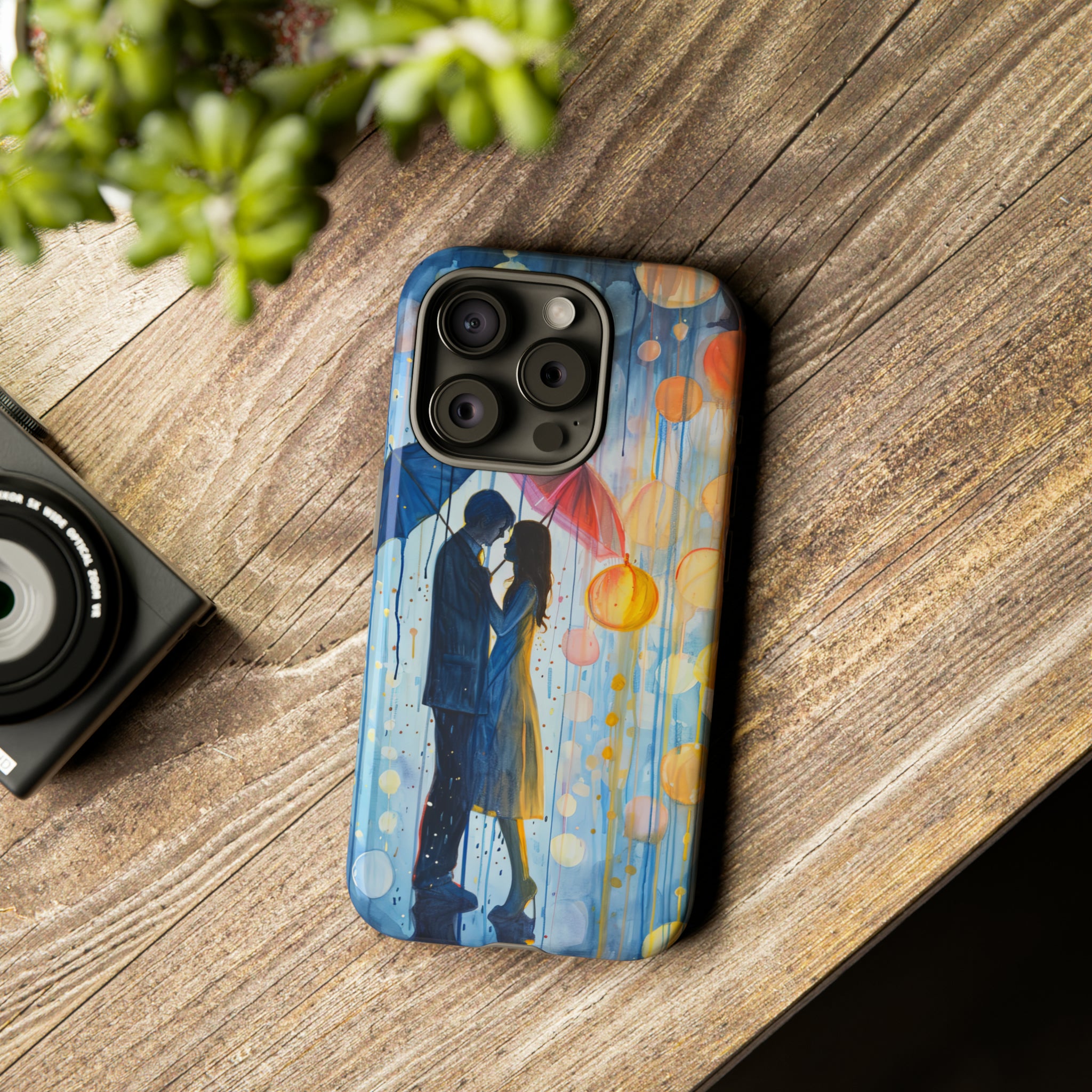 Rainy Day Love Umbrellas - Protective Phone Case