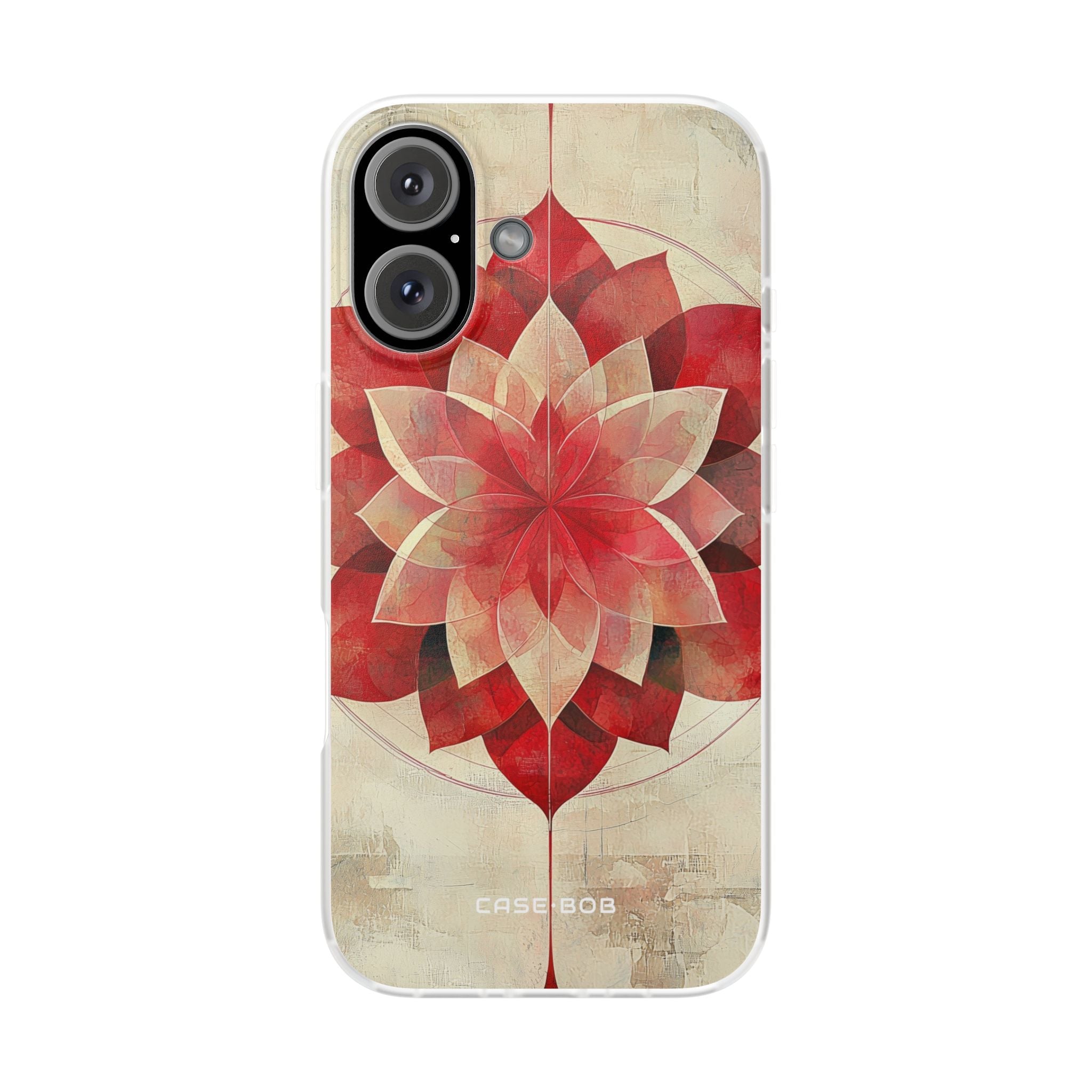 Crimson Bloom iPhone 16 Case - Soft
