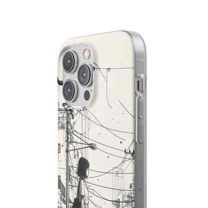 Urban Solitude Sketch | Flexible Phone Case for iPhone