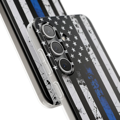 Blue Stripe Flag Samsung S24 Case - Soft