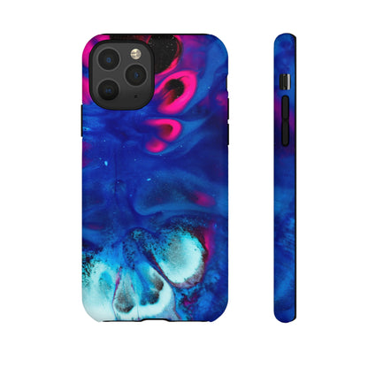 Bright Dark Blue Ink Art iPhone Case (Protective) iPhone 11 Pro Matte Phone Case