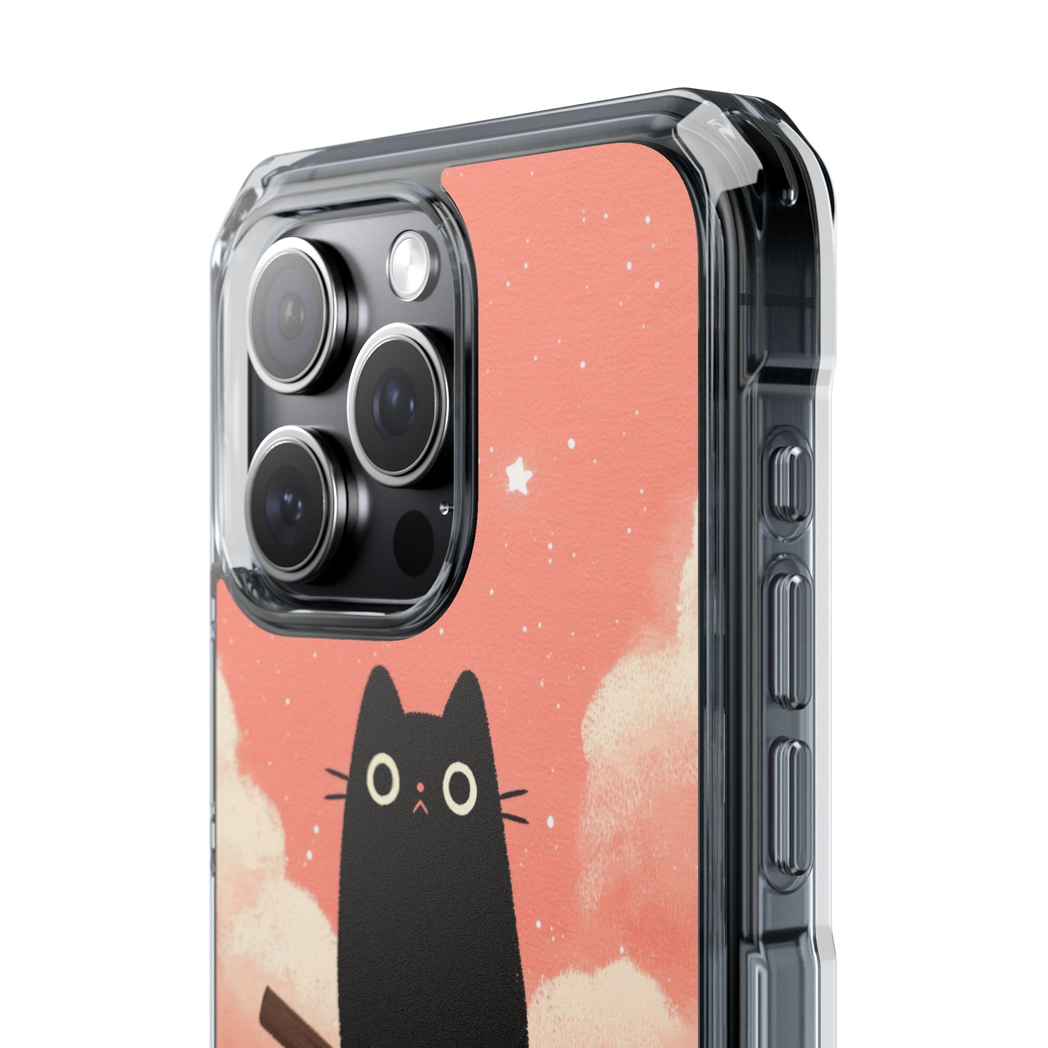 Cat Rides Broom iPhone Case - Impact