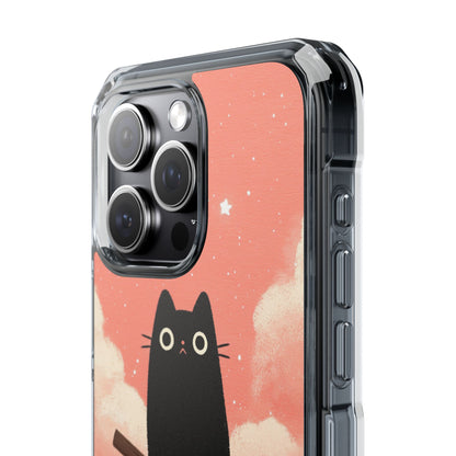 Cat Rides Broom iPhone Case - Impact