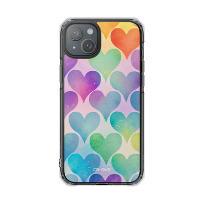 Watercolor Heart Symphony iPhone Case - Impact