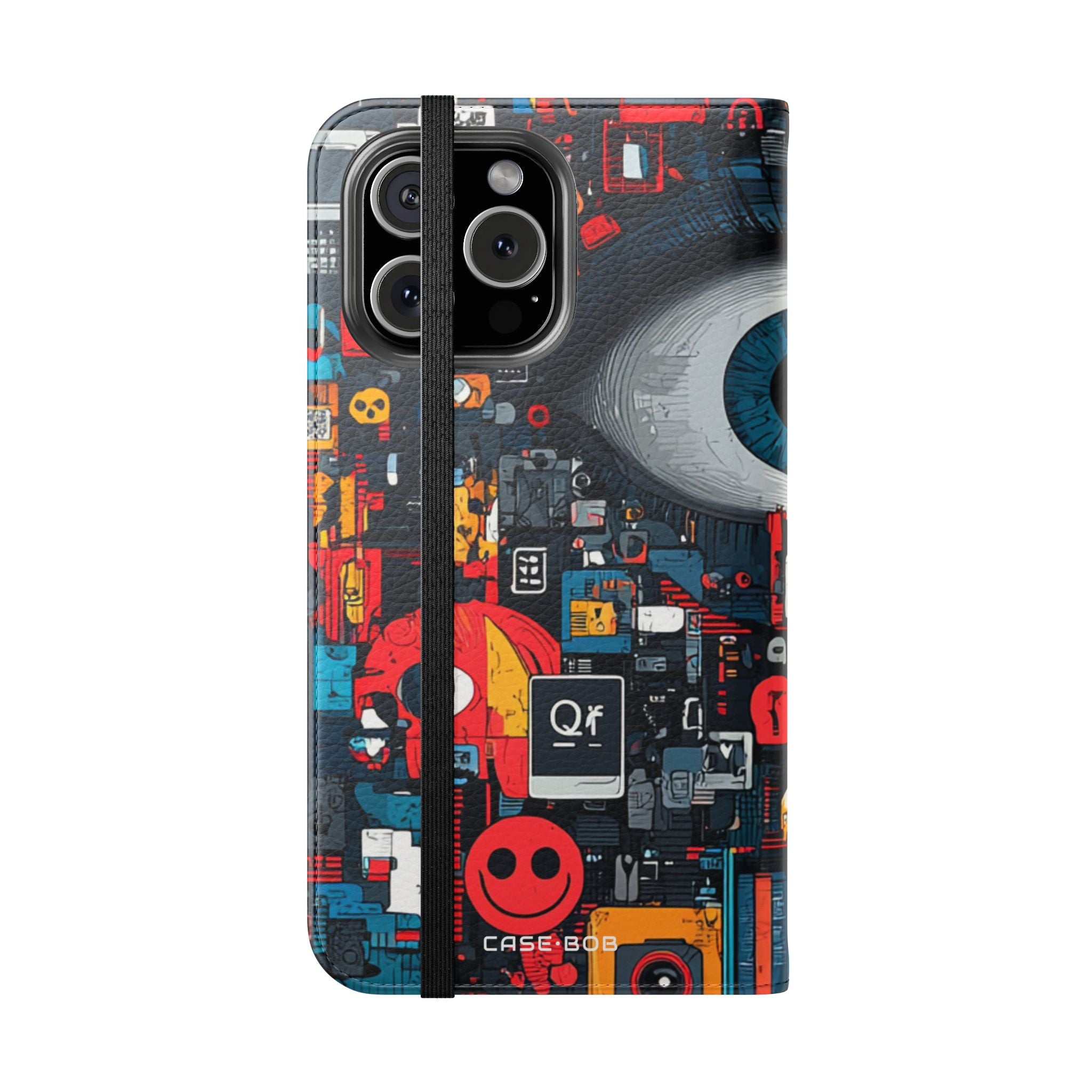 Blue Gaze Mosaic - iPhone 16 Max Case - Wallet