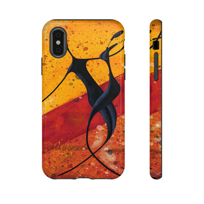 Oil painting - African couple dance - Protective Phone Case