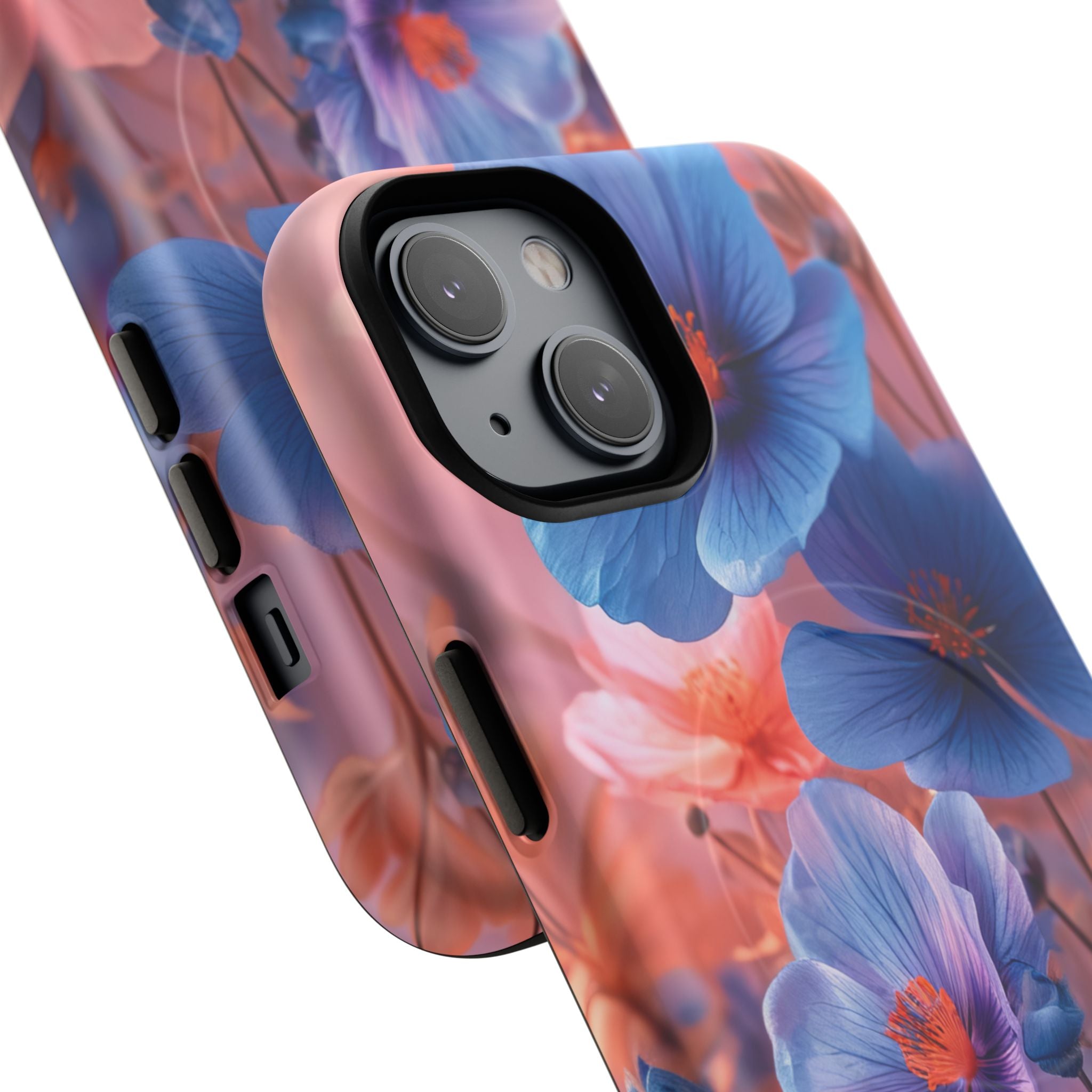 Harmonious Blooming Blues and Pinks iPhone 14 | Tough+ Phone Case