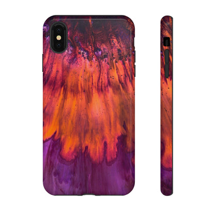 Orange Flow Ink Art iPhone Case (Protective) iPhone XS MAX Glossy Phone Case