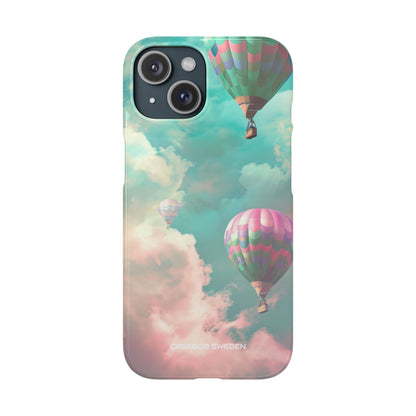 Pastel Balloon Adventure - Slim iPhone 15 Phone Case