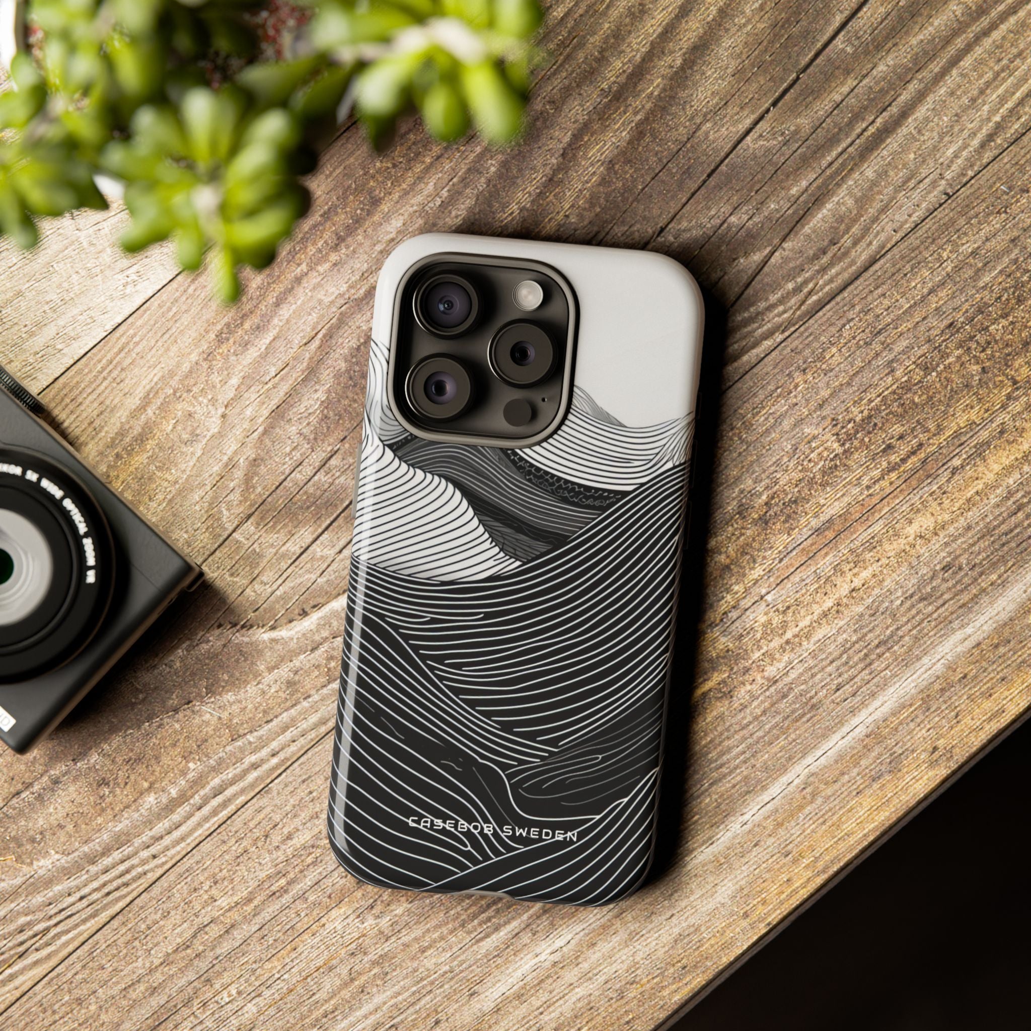 Undulating Horizon Waves iPhone 15 - Tough Phone Case