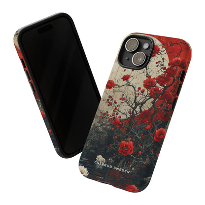 Zen Blossoms in Moonlight iPhone 15 - Tough Phone Case