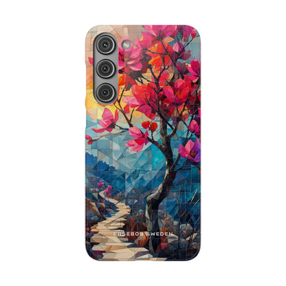 Vibrant Geometric Tree Landscape Samsung S23 - Slim Phone Case