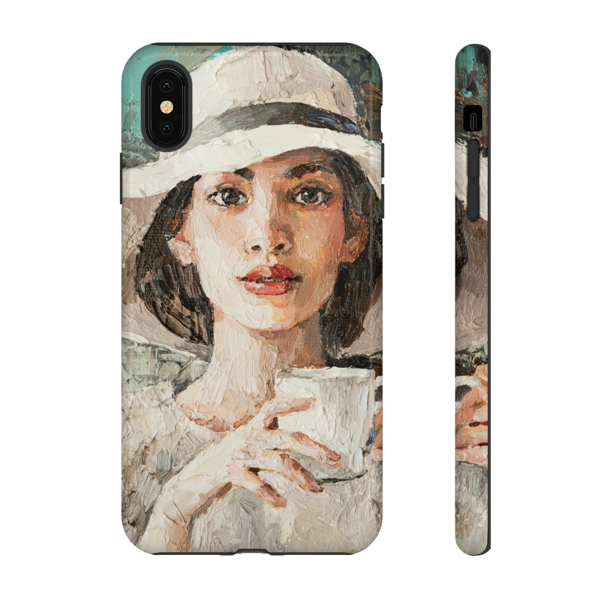 Oil Painting - Lady in a White Hat - Protective Phone Case