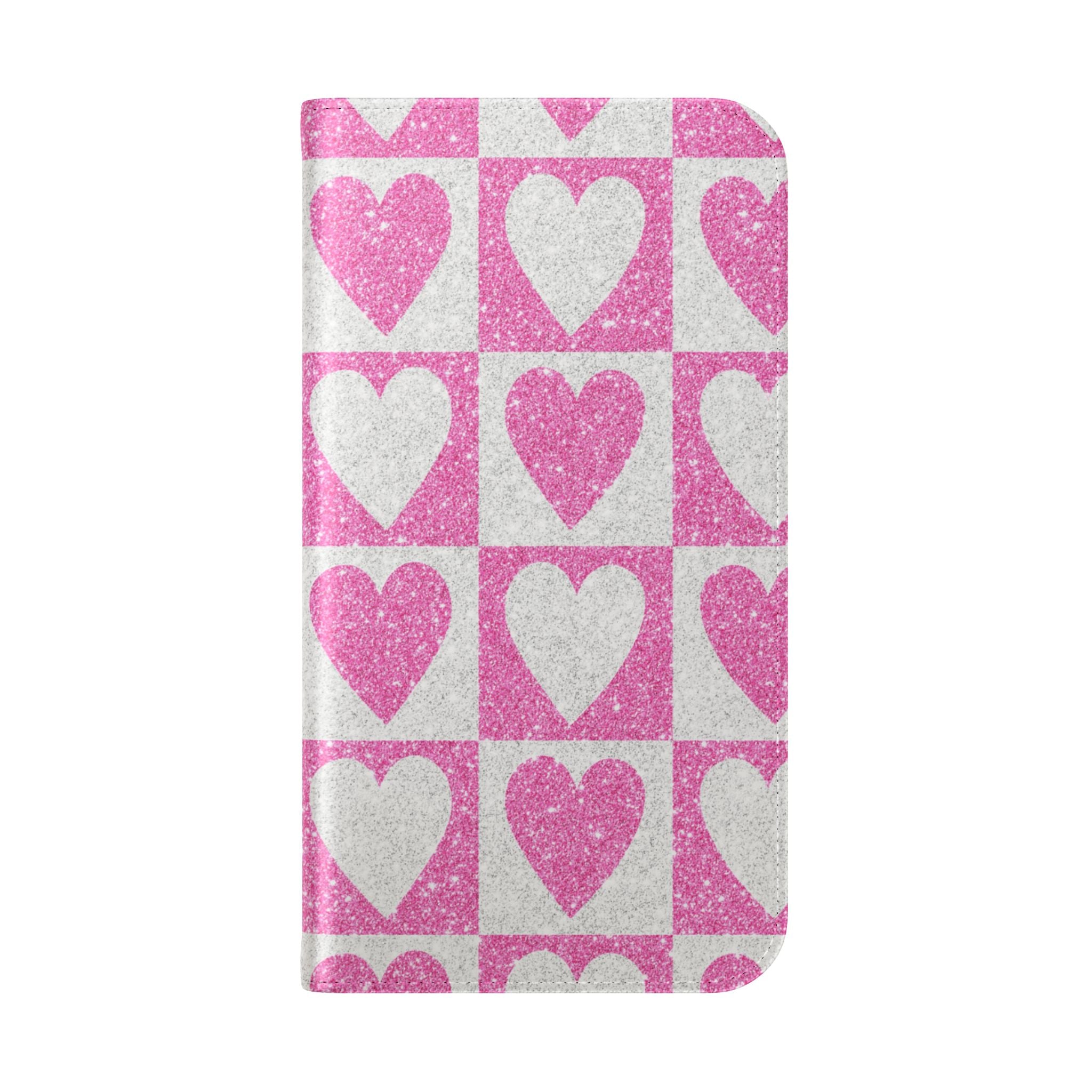 Glitter Heartgrid - iPhone 16  Case - Wallet