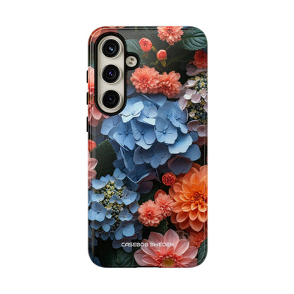 Blue Floral Bliss - Tough Samsung S24 Phone Case