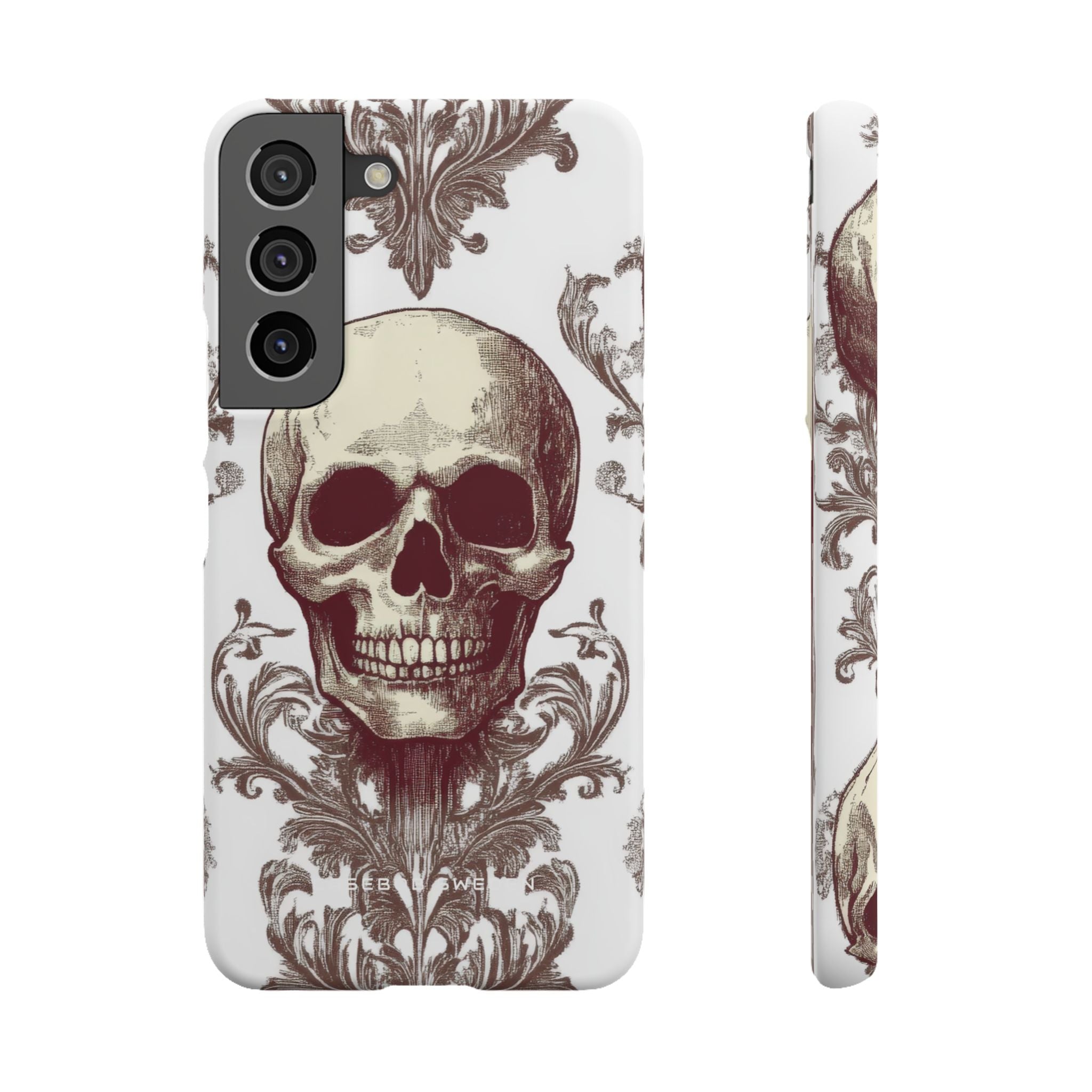 Gothic Skulls and Ornate Foliage Samsung S22 - Slim Phone Case