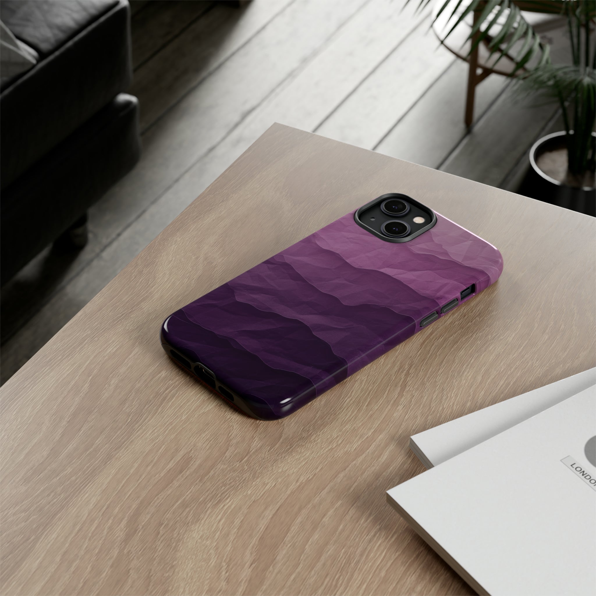 Lilac to Plum Gradient - Protective Phone Case