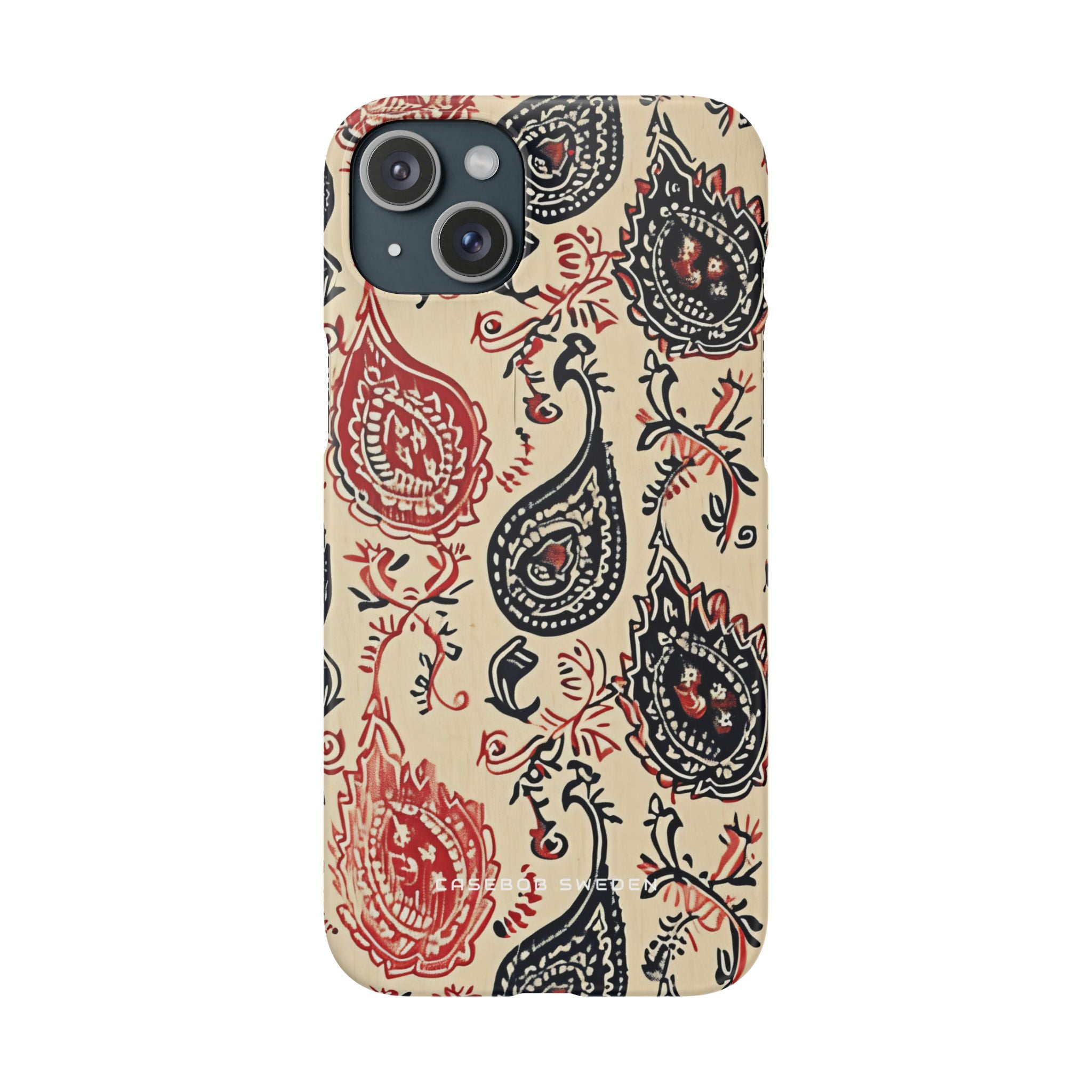 Vintage Paisley Elegance iPhone 15 - Slim Phone Case