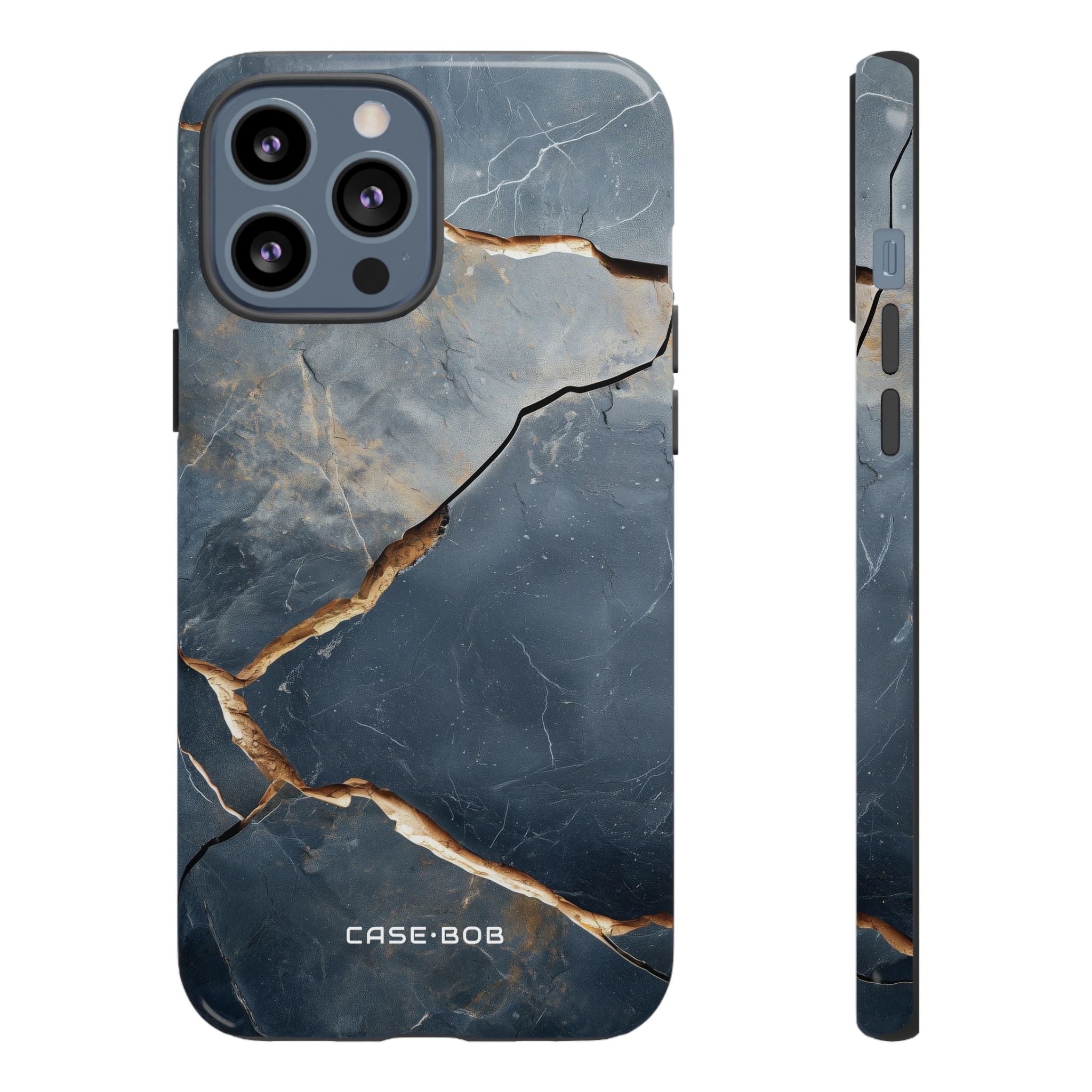 Jagged Vein Navy iPhone 13 Pro Max Case - Tough