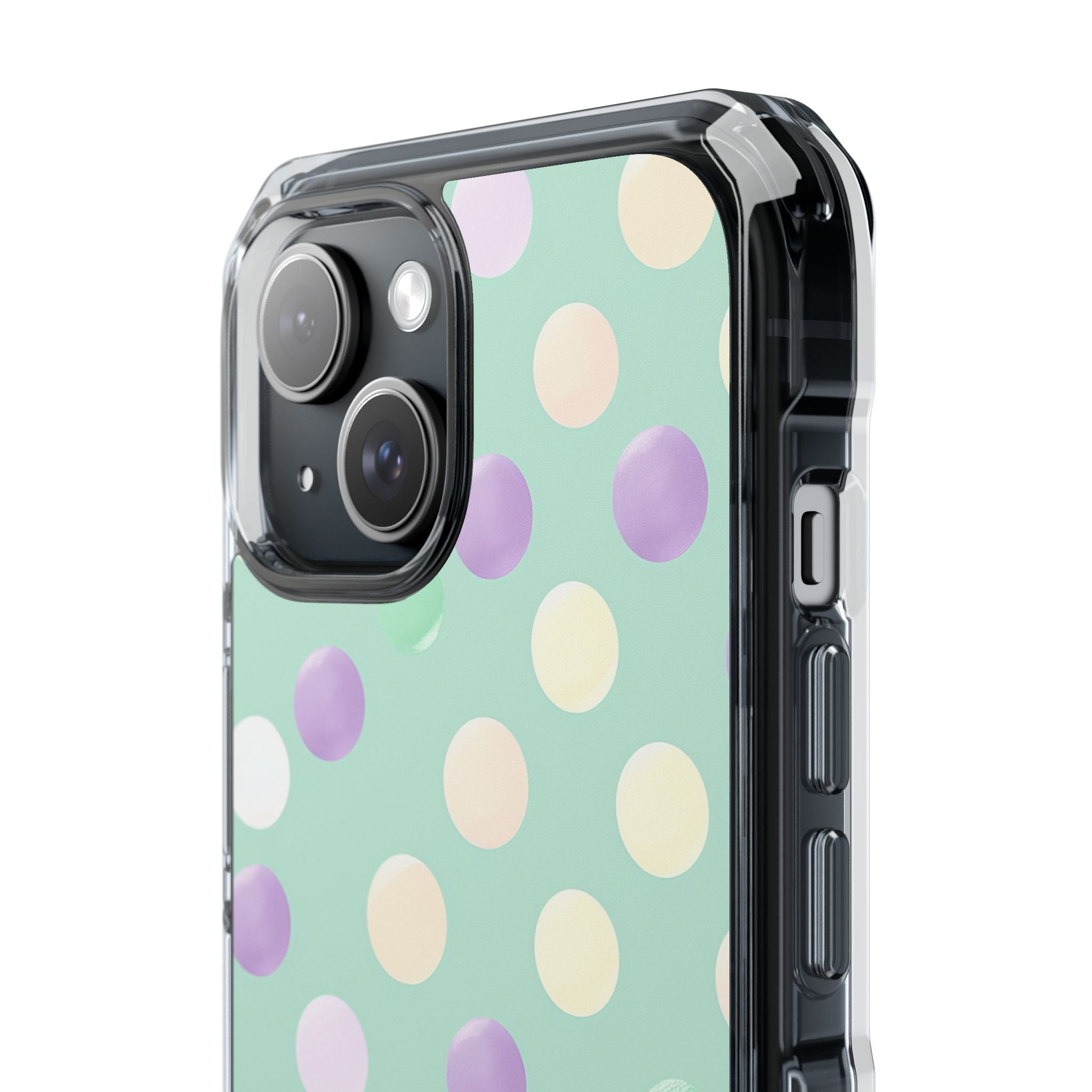 Pastel Polka Dots - Clear Impact iPhone 15 Phone Case