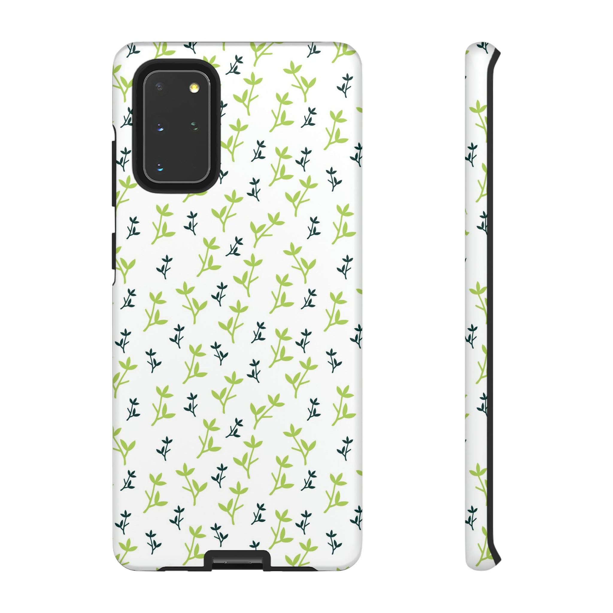 White Flower Pattern - Protective Phone Case