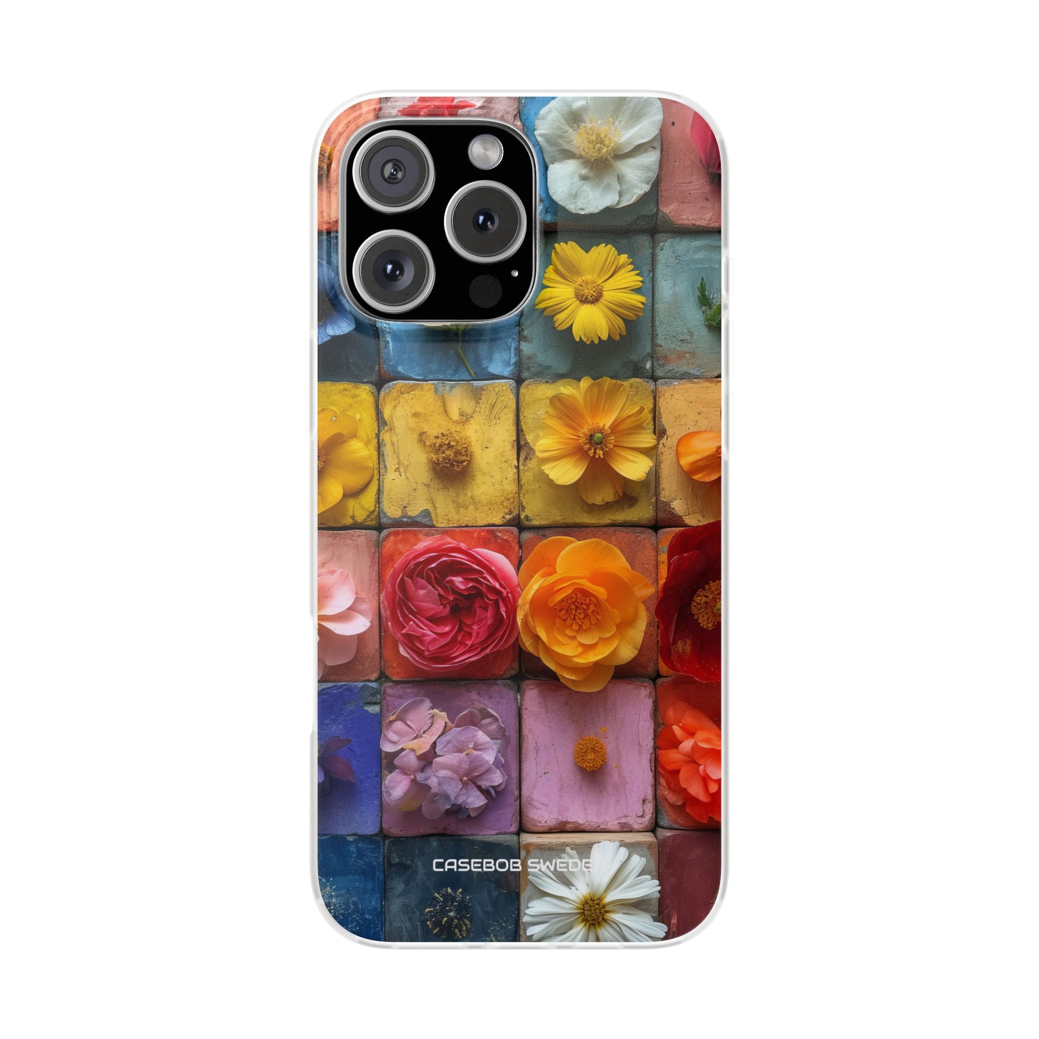 Vibrant Floral Tiles - Flexi iPhone 16 Phone Case