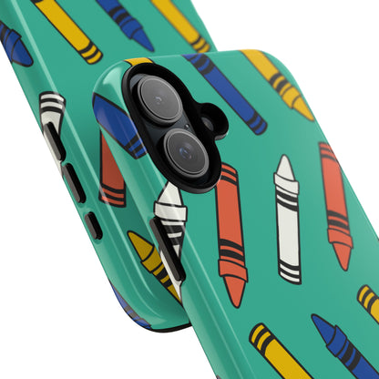 Crayons Dance Playfully - iPhone Case