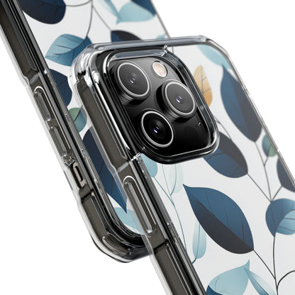 Navy Leaf Veins iPhone 14 Pro Case - Impact