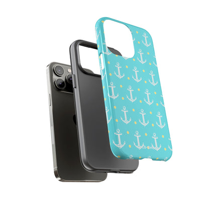 Nautical Anchors & Dots - iPhone Case