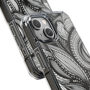 Organic Whirl - Phone Case for iPhone (Clear Impact - Magnetic)