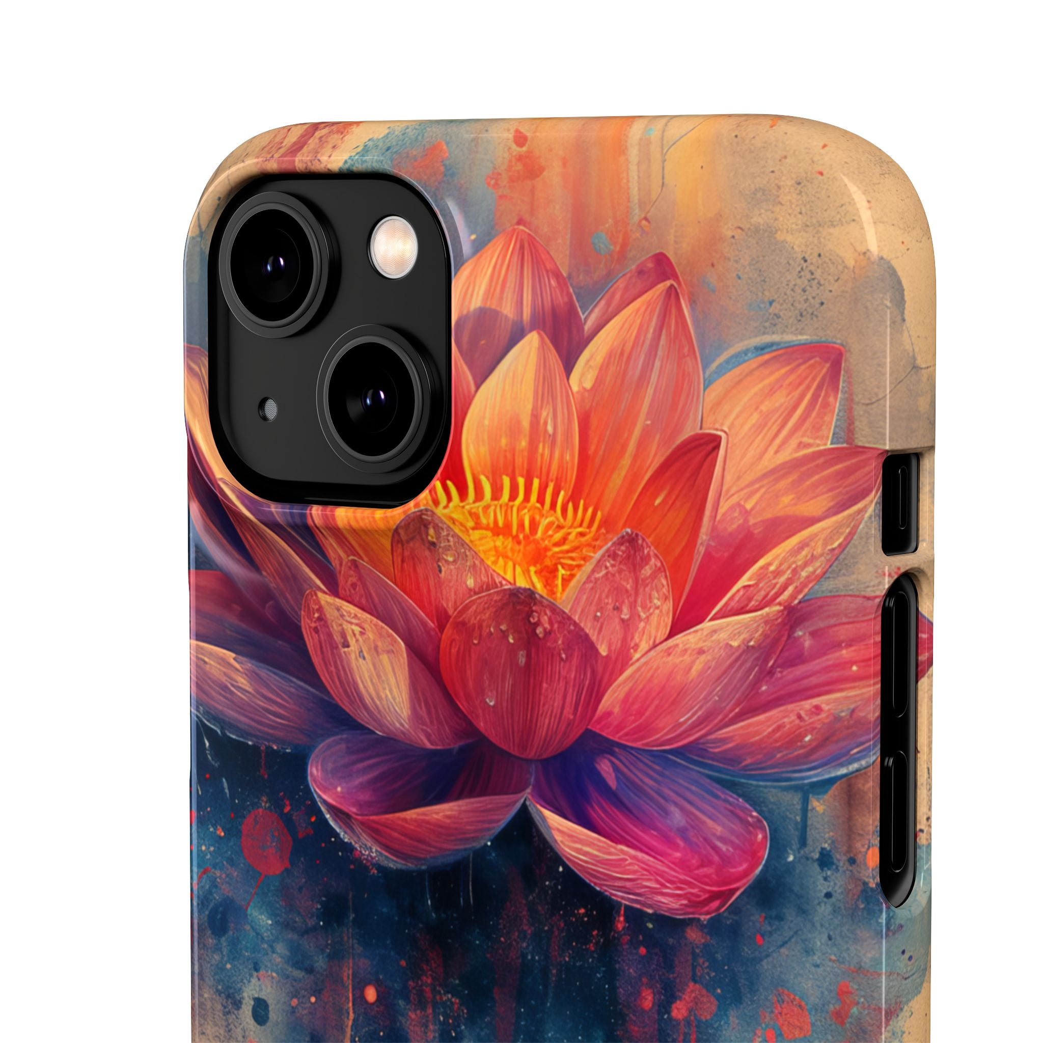 Lotus Blossom Art - Slim iPhone 14 Phone Case