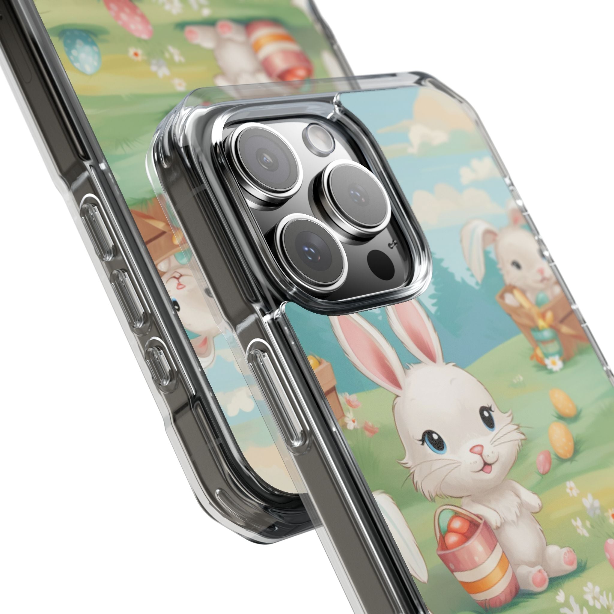 Bunnies Hunt Eggs iPhone Case - Impact
