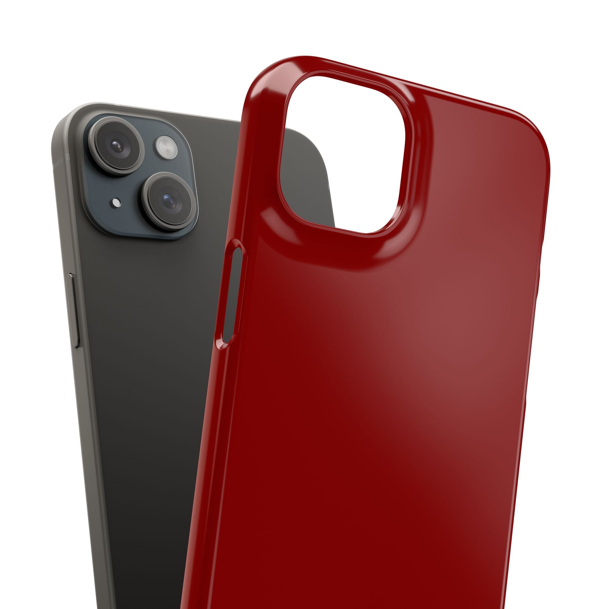 Dark Red iPhone 15 - Slim Phone Case