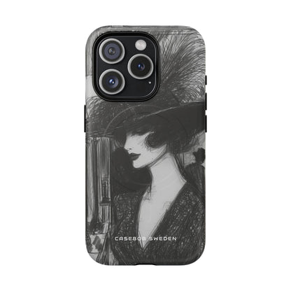 Timeless Elegance in Monochrome iPhone 15 | Tough+ Phone Case