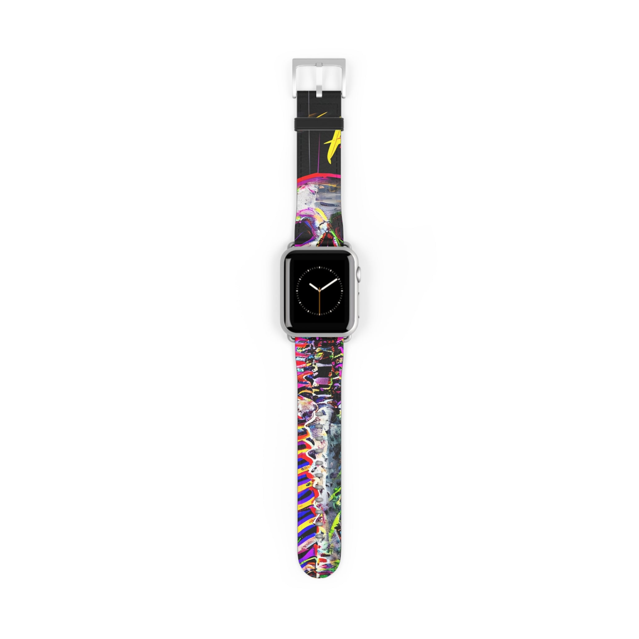 Neon Skeleton Laughter - Watch Band