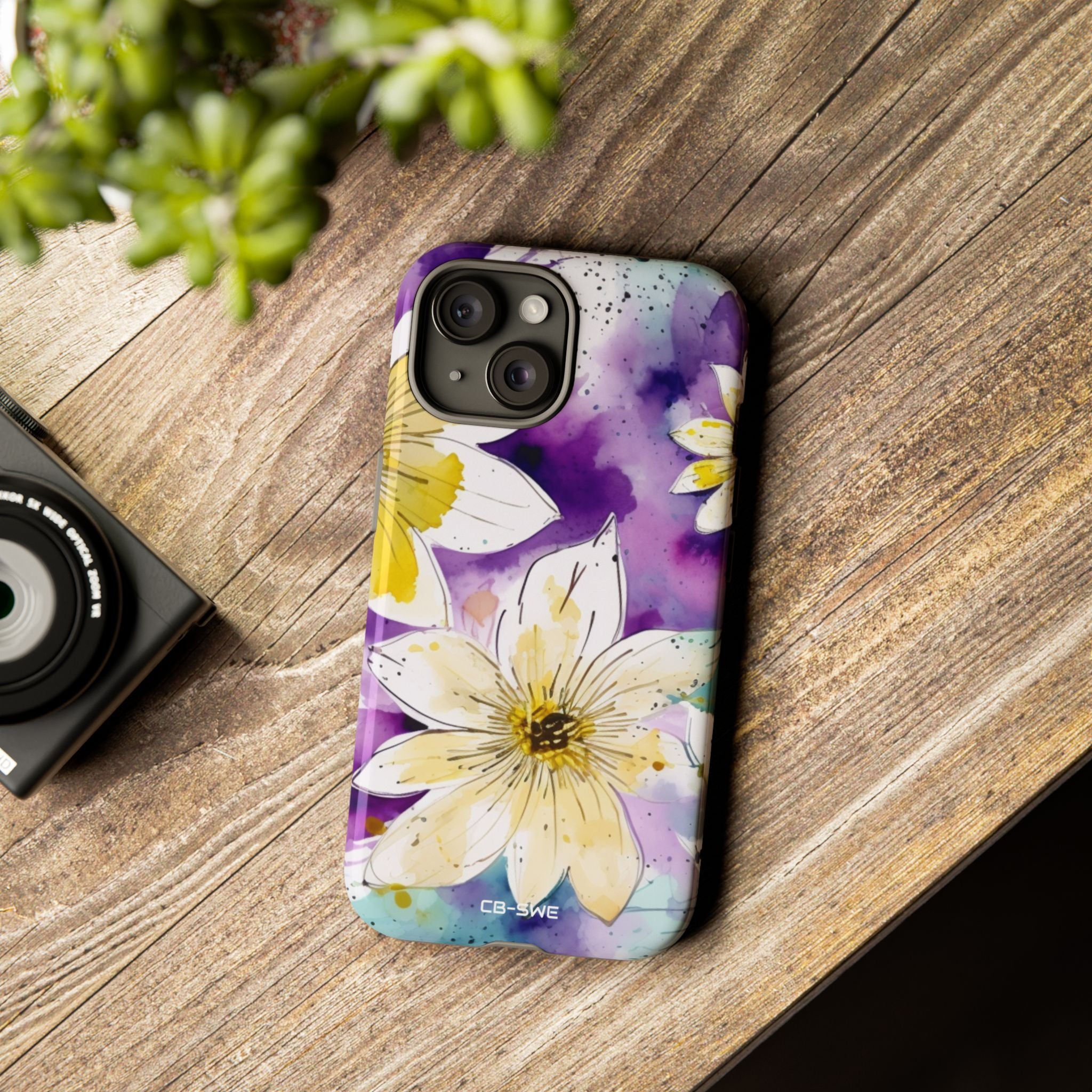 Vibrant Watercolor Flowers - iPhone Case