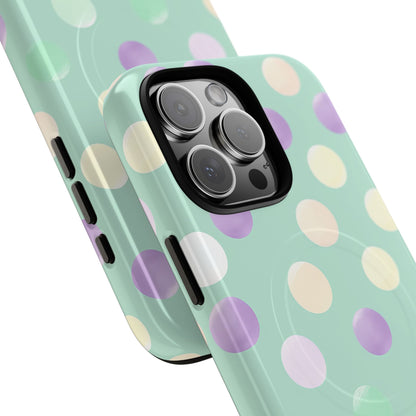 Pastel Polka Dots - Tough + MagSafe® iPhone 16 Phone Case