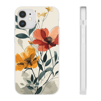 Serene Floral Harmony | Flexible Phone Case for iPhone